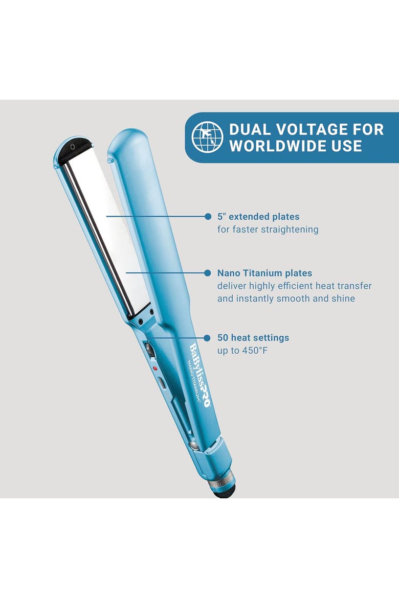 Nano Titanium 1½" Ultra-Thin Flat Iron, Alternate, color, Blue