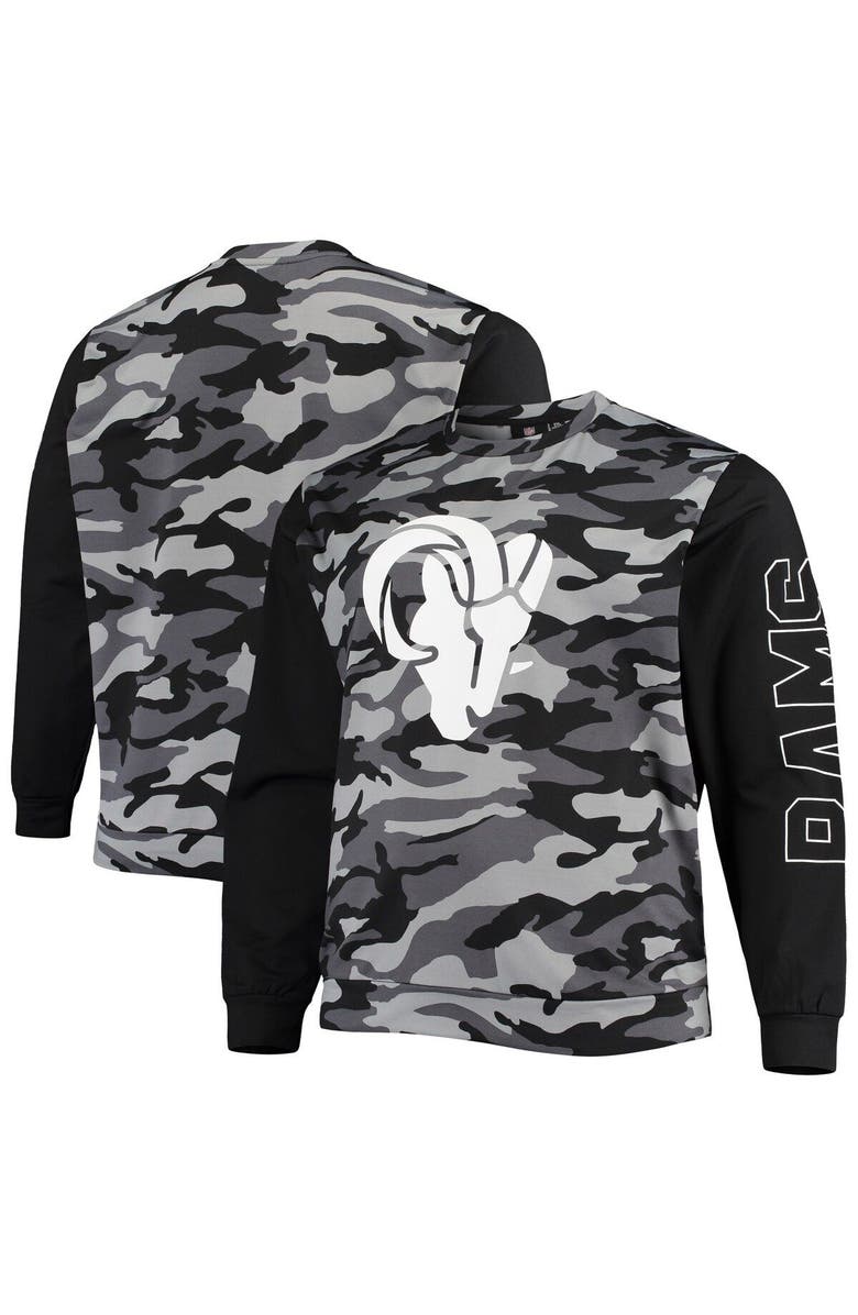 FOCO Men's FOCO Black Los Angeles Rams Camo Long Sleeve T-Shirt, Main, color, 