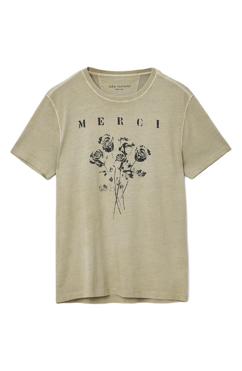 John Varvatos Merci Graphic T-Shirt, Alternate, color, Haze Grey