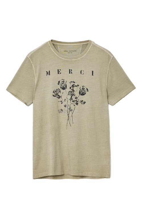 John Varvatos Merci Graphic T-shirt In Green