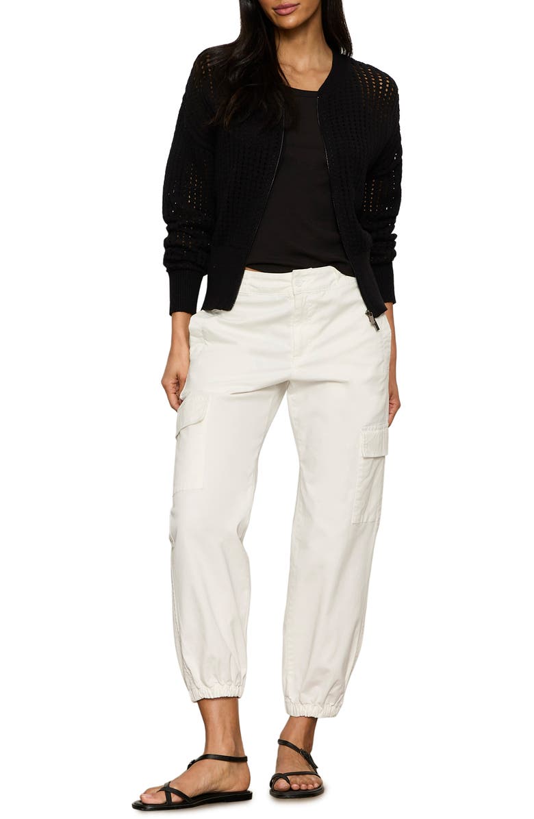 Sanctuary Laguna Openwork Sweater, Alternate, color, Black