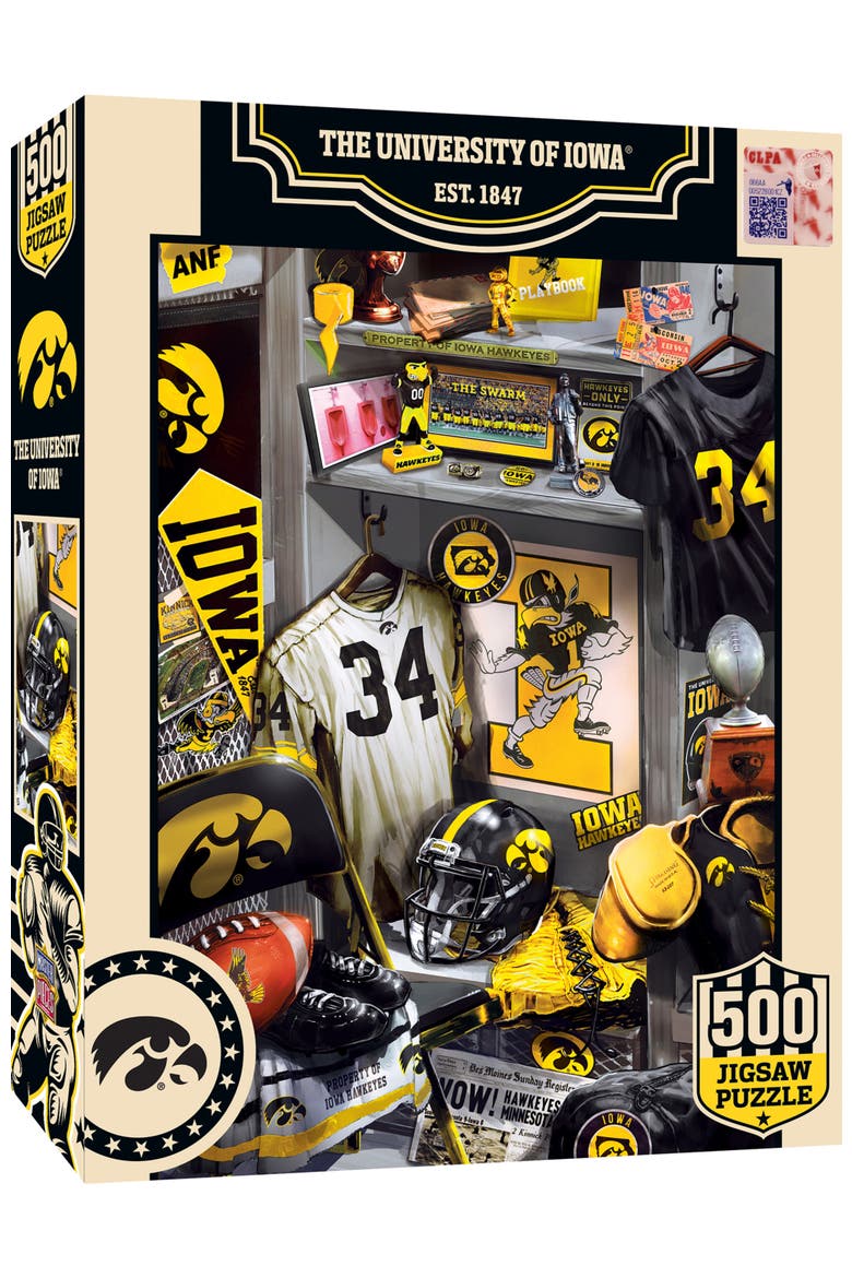 Iowa Hawkeyes Locker Room 500pc Puzzle, Main, color, Multicolor