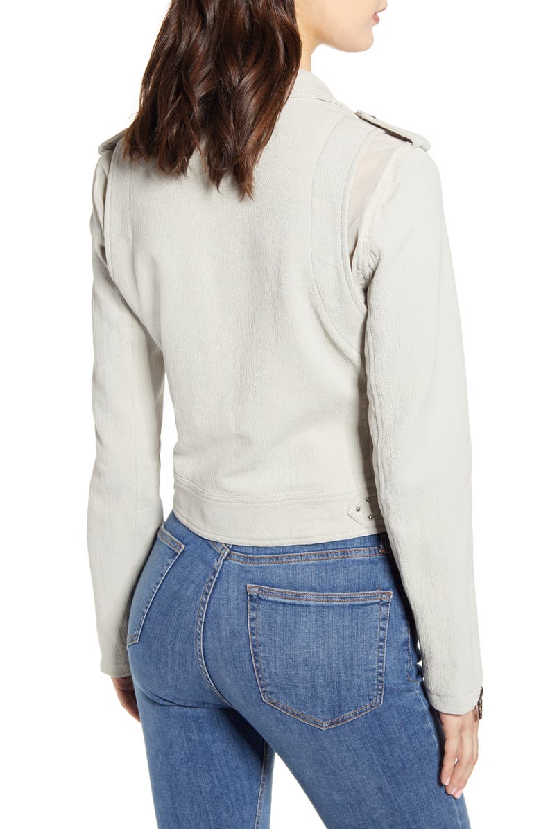 BLANKNYC Textured Cotton Moto Jacket, Alternate, color, 