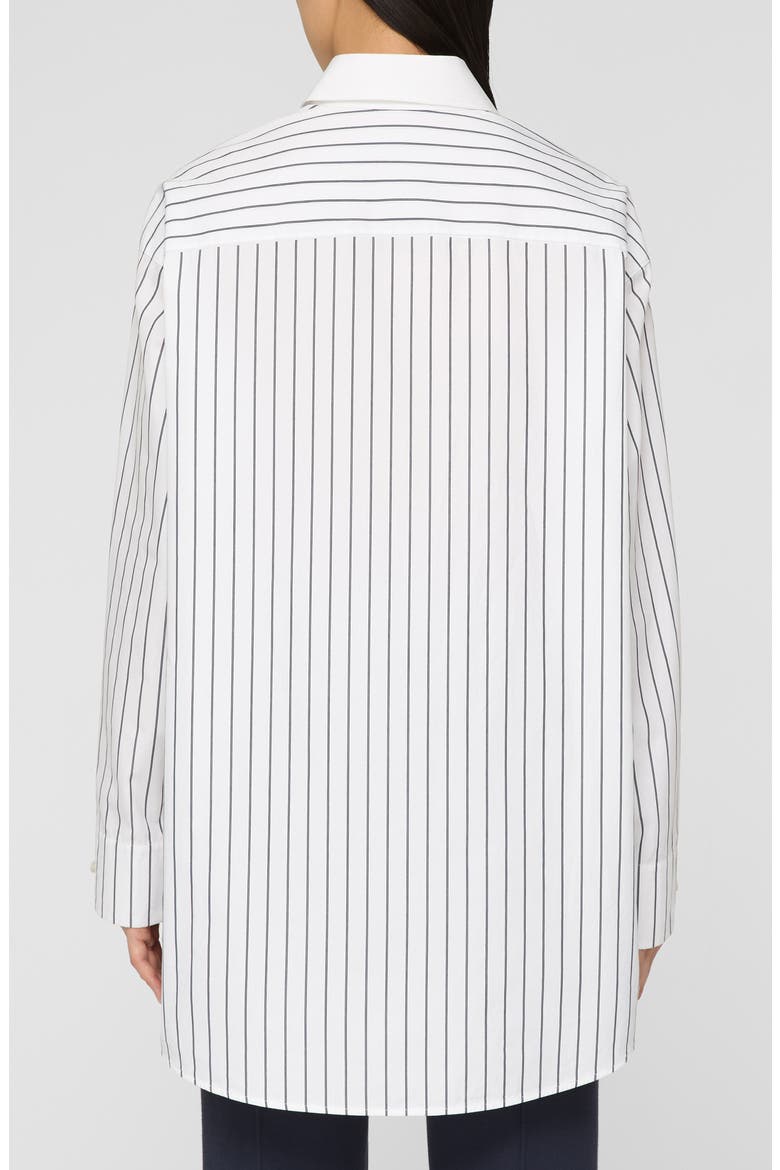Oversize Stripe Cotton Button-Up Shirt, Alternate, color, BLUEBELL MULTI