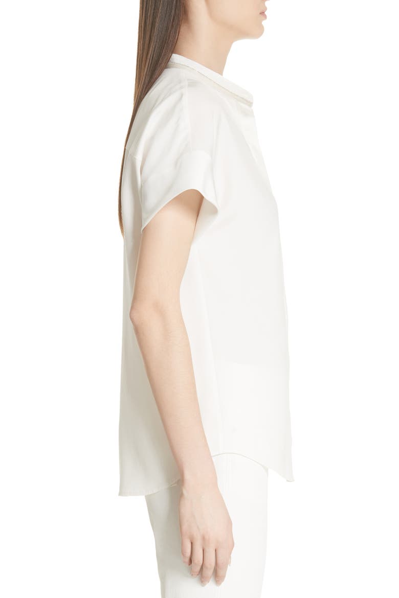 Camilla Silk Matte Blouse, Alternate, color, CLOUD