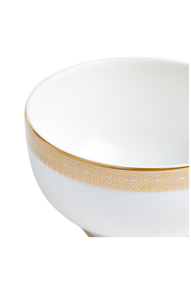 Lace Bone China Rice Bowl, Alternate, color, GOLD