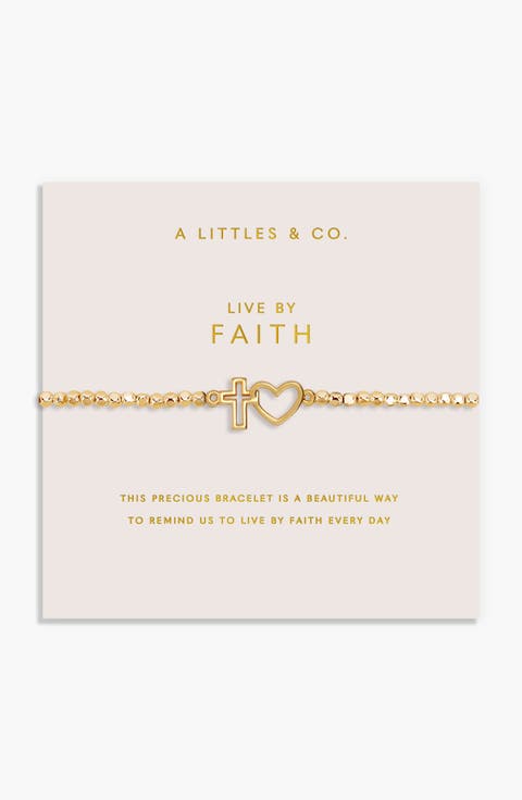Forever Yours 'Live By Faith' Bracelet In Gold-Tone Plating