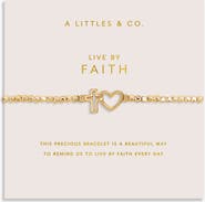 A Littles & Co Forever Yours 'Live By Faith' Bracelet In Gold-Tone Plating
