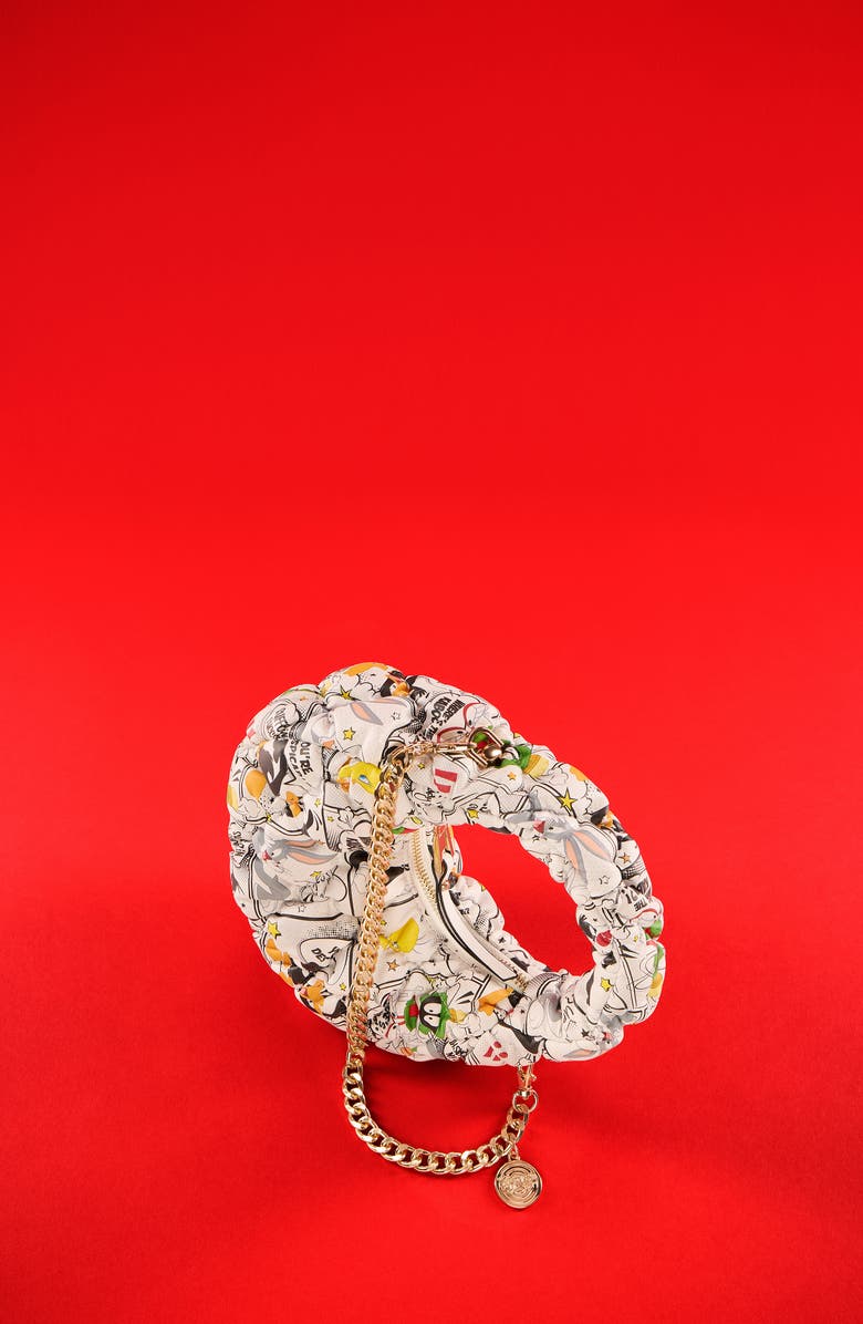 ALDO x Looney Tunes Ruched Faux Leather Top Handle Bag, Alternate, color,