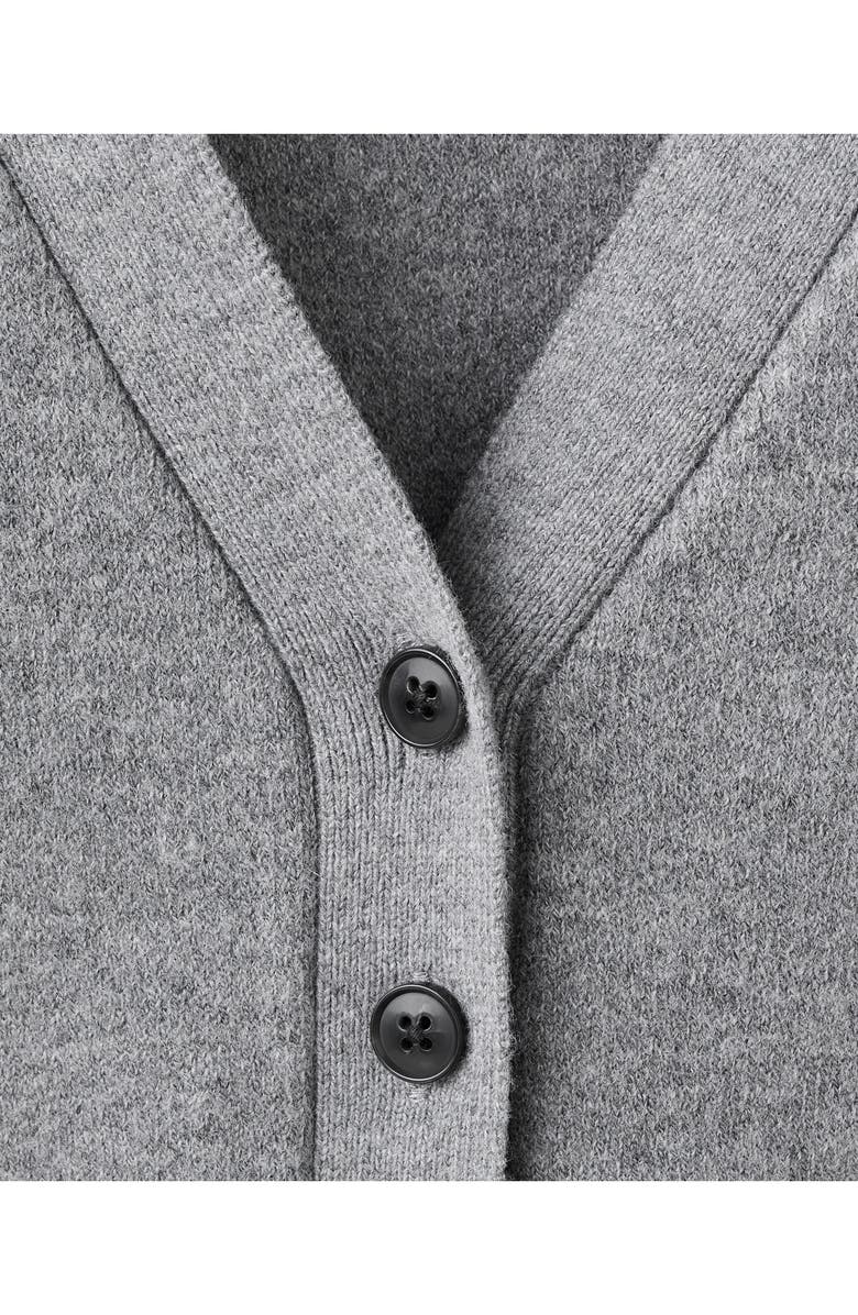 MANGO Button-Up Cardigan, Alternate, color, Medium Heather Grey