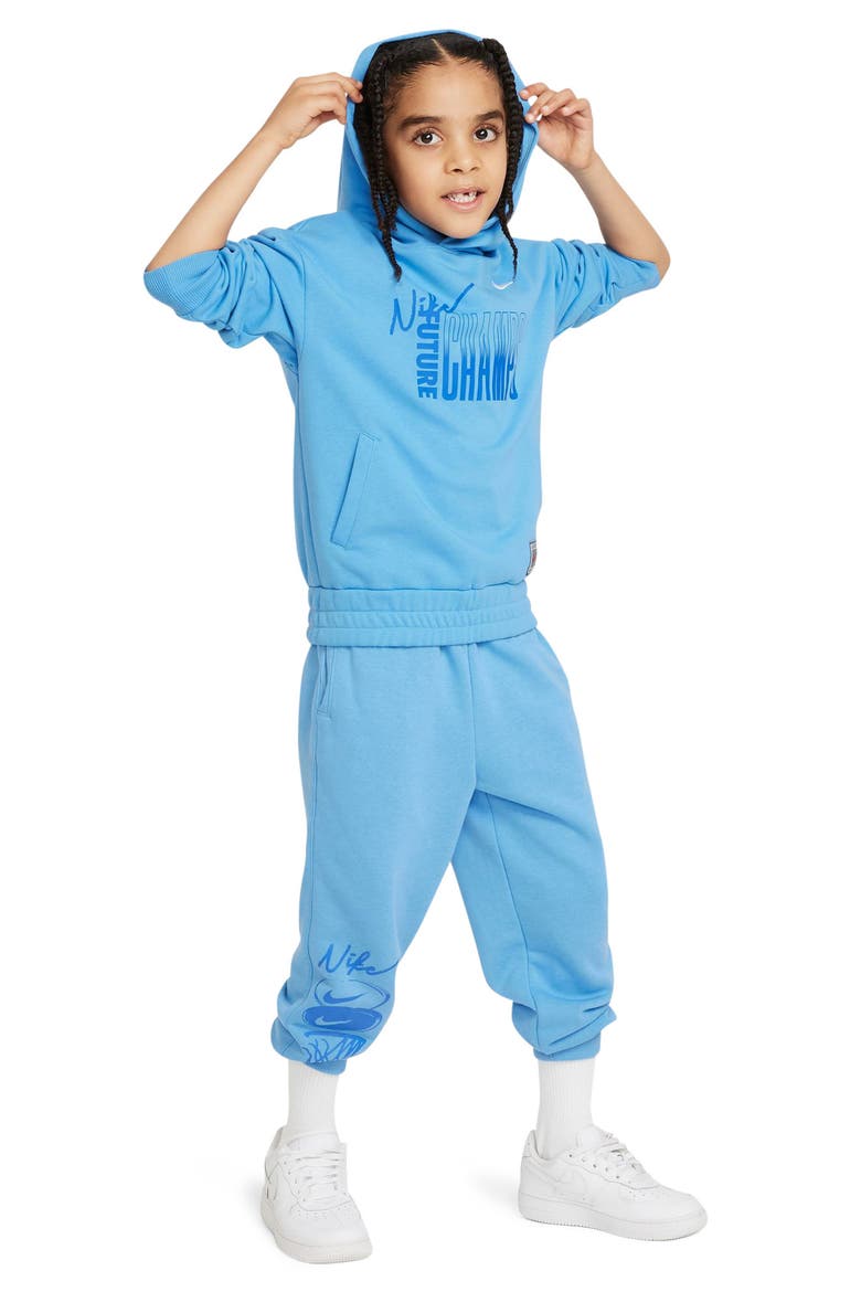 Kids' Logo Hoodie, Alternate, color, UNIVERSITY