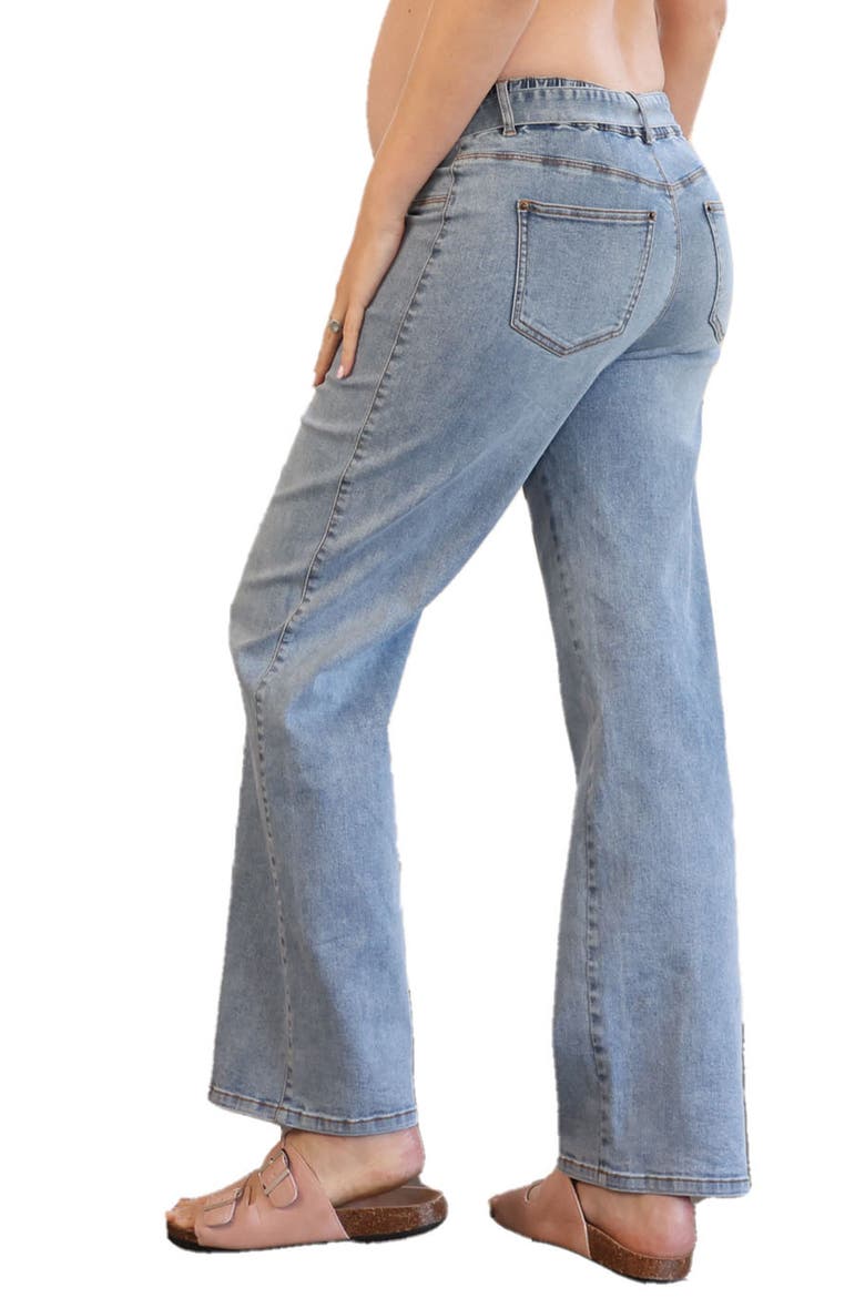 Maternity Wide Leg Jeans, Alternate, color, WASH BLUE