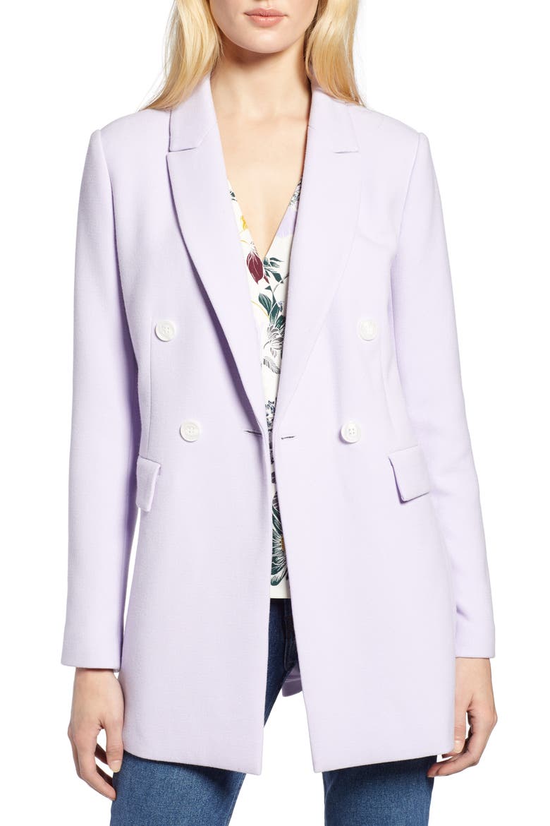 x Atlantic-Pacific Menswear Double Breasted Blazer, Main, color, PURPLE SECRET