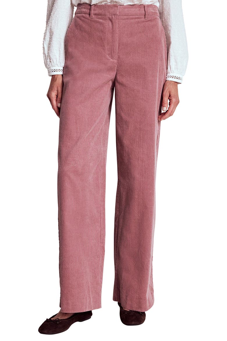 Belgravia Straight Leg Corduroy Pants, Main, color, PINK HEATHER