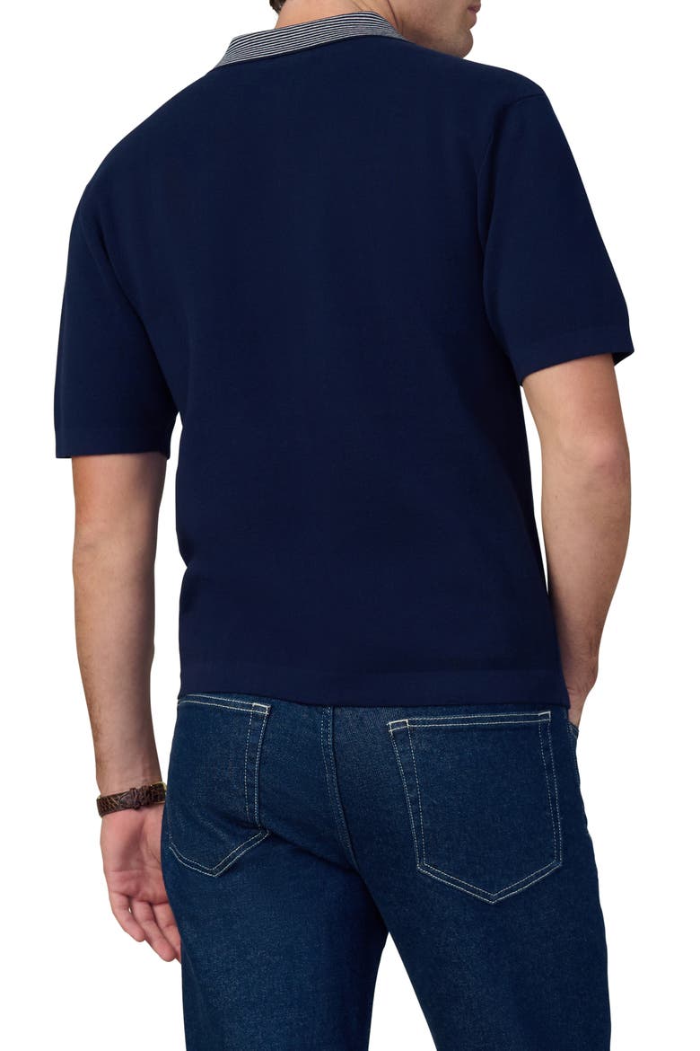 Retro Quarter Zip Polo, Alternate, color, TRUE NAVY