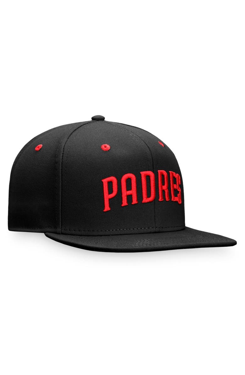 FANATICS Men's Fanatics Branded Black San Diego Padres Iconic Wordmark Fitted Hat, Alternate, color, 