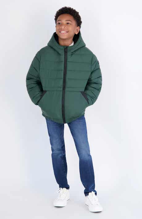 Kids' Quilted Hooded Jacket