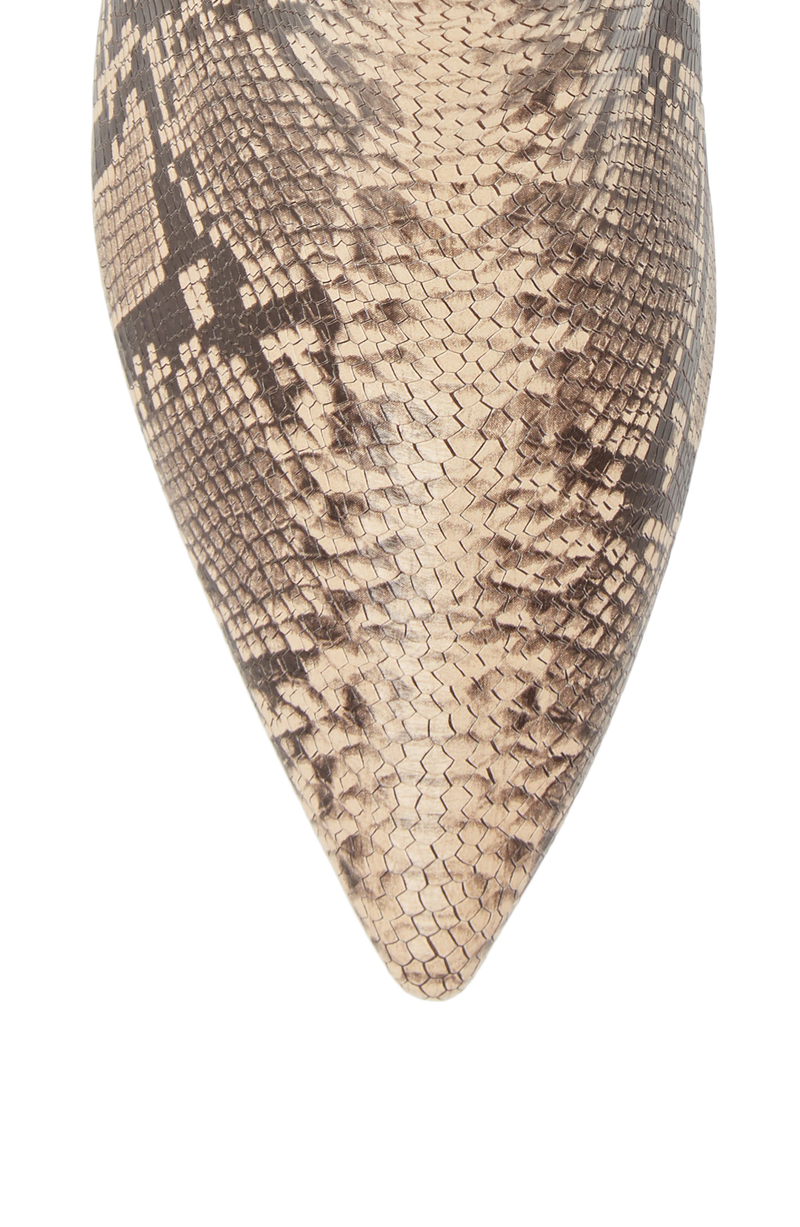 Nettie Kitten Heel Bootie, Alternate, color, NATURAL EMBOSSED SNAKE LEATHER