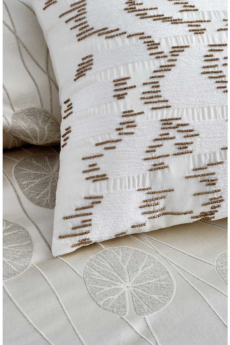 Lily Pad Duvet Cover, Alternate, color, CHAMPAGNE