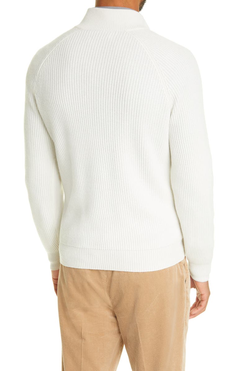 Brunello Cucinelli Rib Cashmere Sweater, Alternate, color, 