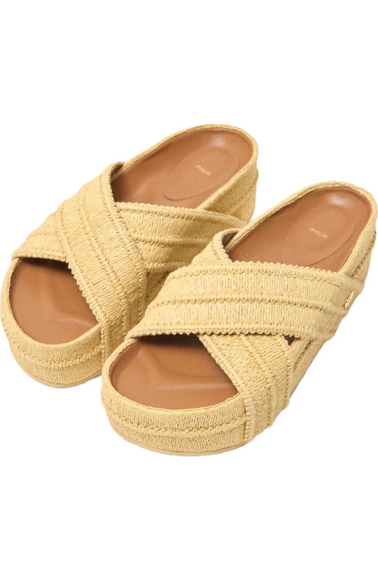 maje Platform sandals, Alternate, color, Beige