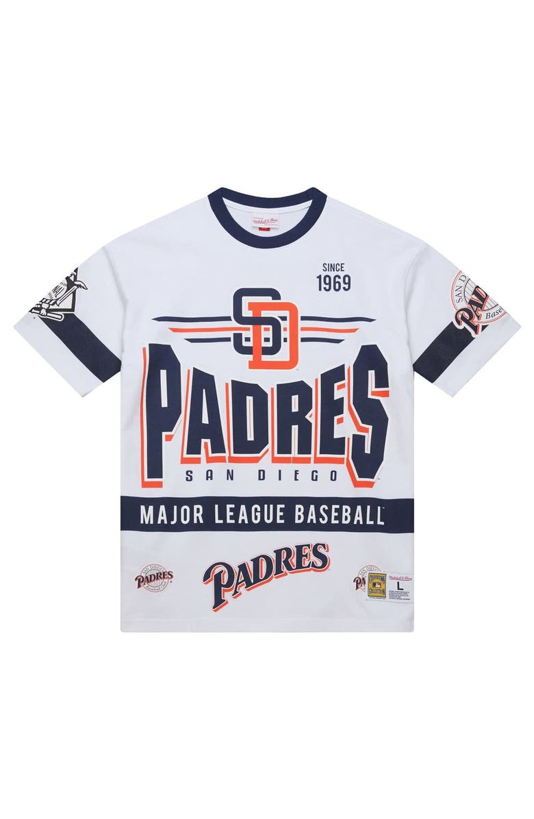 Mitchell & Ness Men's Mitchell & Ness White San Diego Padres Cooperstown Collection Team Origins Premium T-Shirt, Alternate, color, White