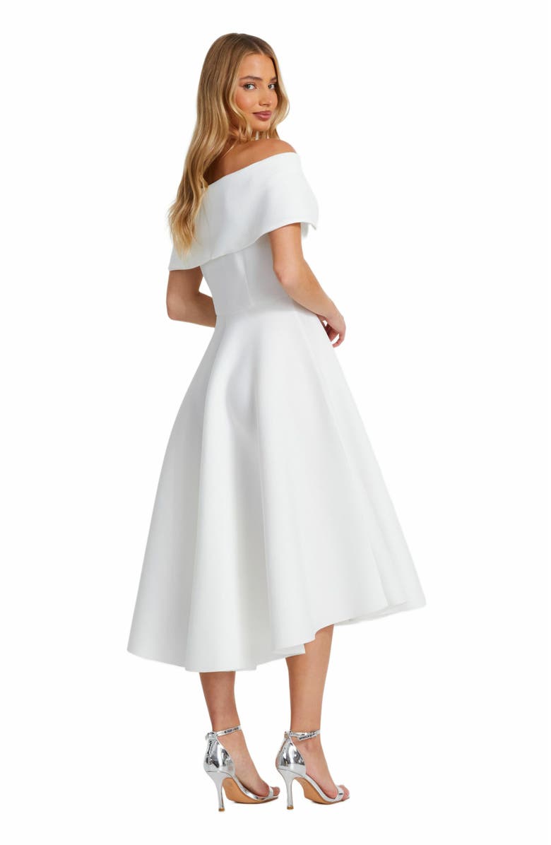 QUIZ Bow Detail Skater Dress, Alternate, color, 