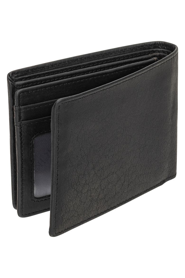 Buffalo RFID Center Wing Wallet, Alternate, color, BLACK