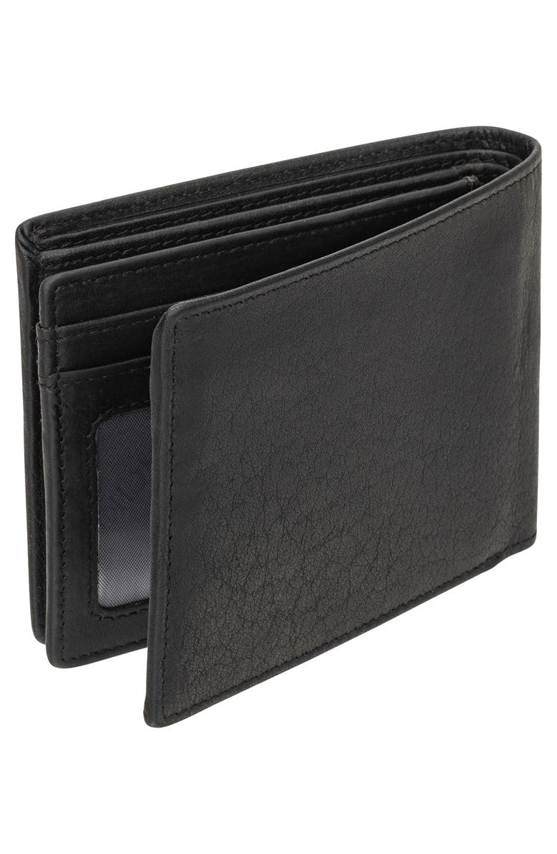 Mancini Buffalo RFID Center Wing Wallet, Alternate, color, Black