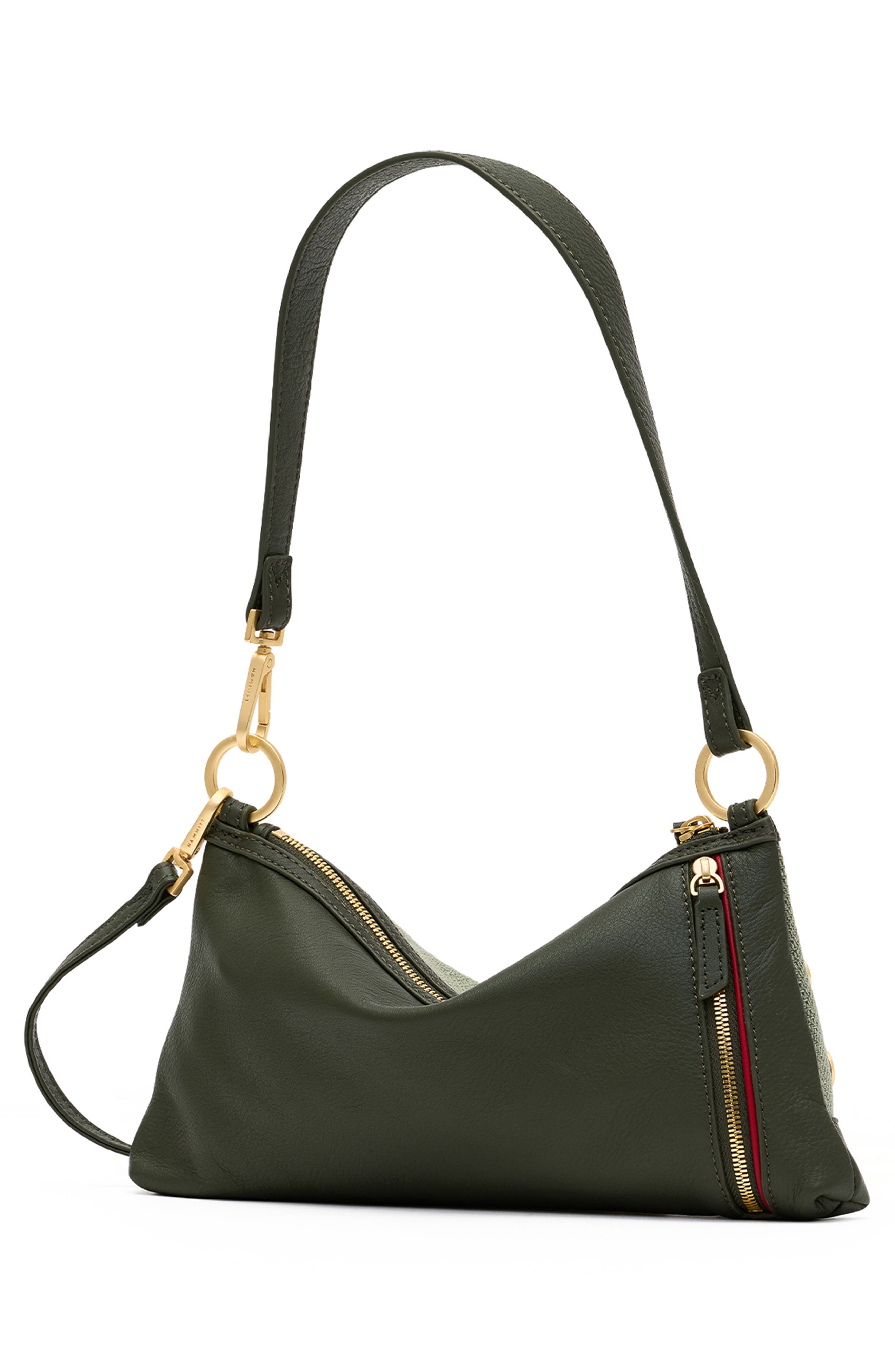Kyle Leather Trimmed Hobo Bag, Alternate, color, TWIN CREST/ BRUSHED GOLD