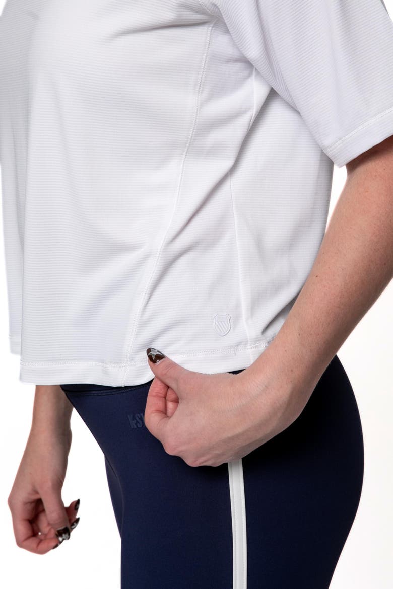 Shadow  Stripe Boxy T-Shirt, Alternate, color, White