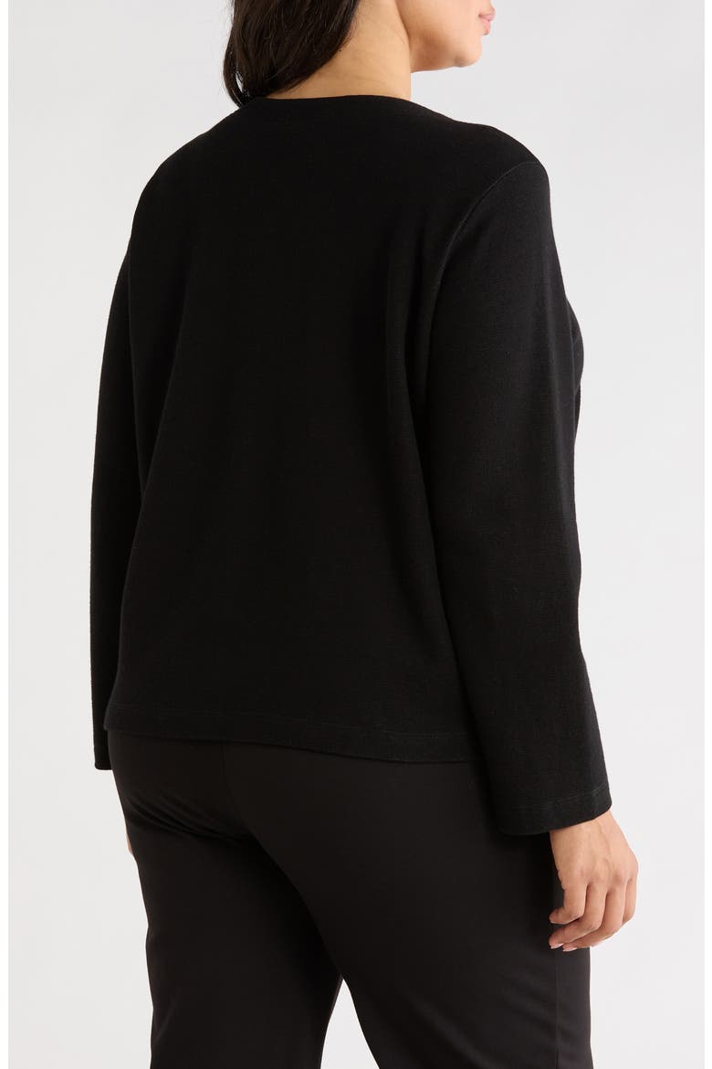 Button Front Organic Cotton Jacket, Alternate, color, BLACK