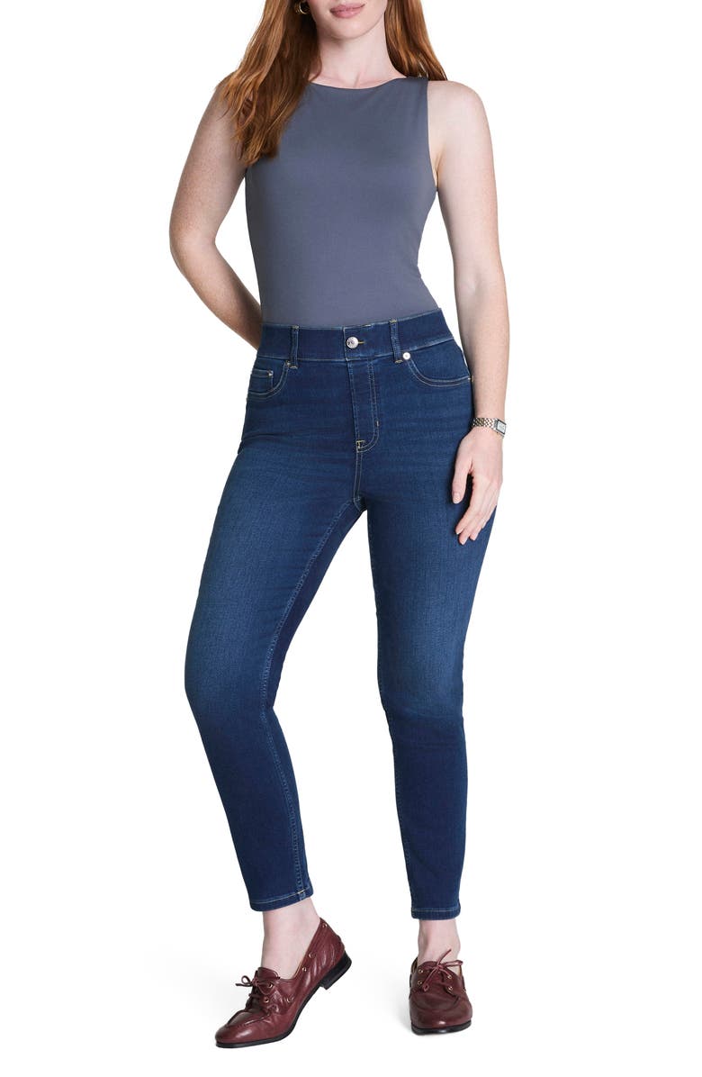 SPANX<sup>®</sup> SPANXshape<sup>™</sup> EveryWear Pull-On Ankle Skinny Jeans, Alternate, color, Poseidon