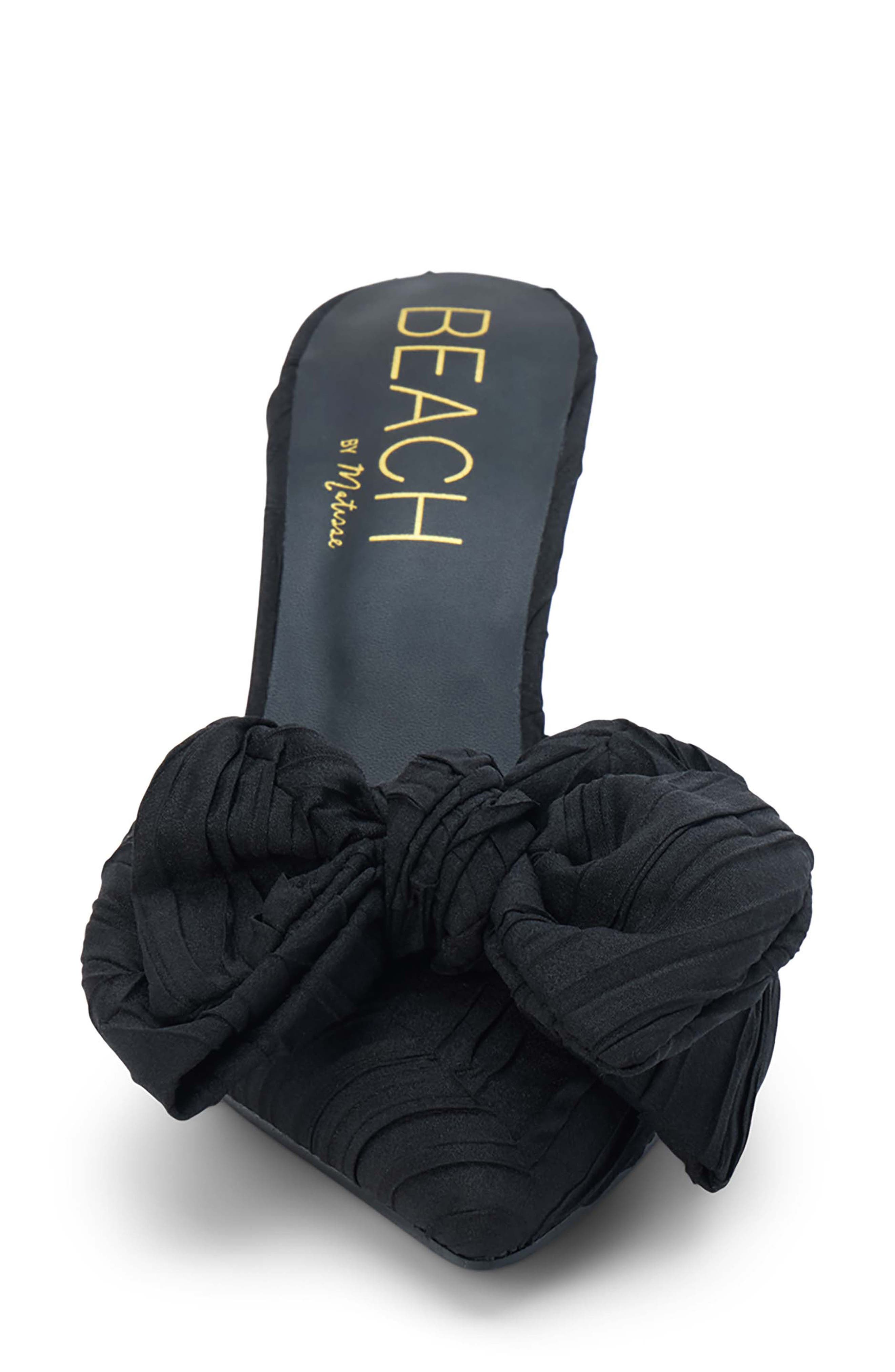 Coconuts by Matisse Goldie Bow Pointed Toe Mule, Alternate, color, Black