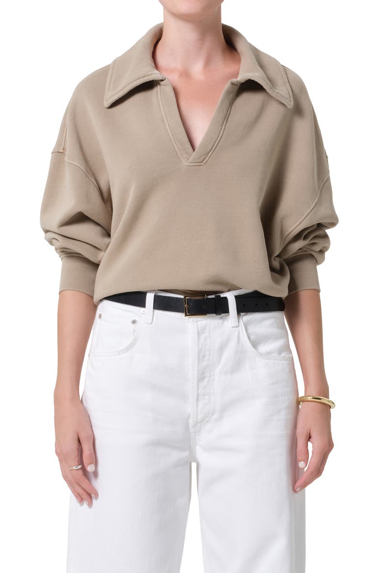 Trapeze Sweatshirt, Main, color, CATALINA LIGHT BEIGE