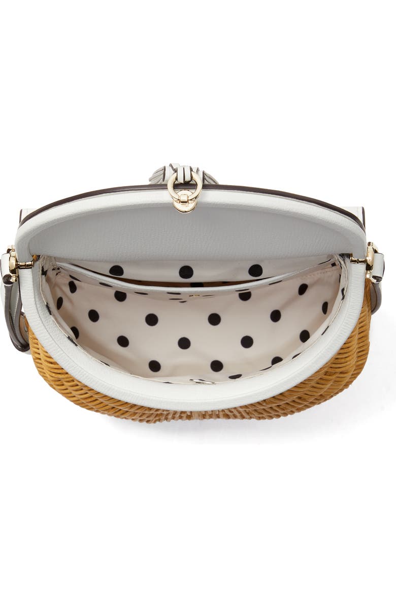 Kate Spade New York catch medium wicker crossbody bag, Alternate, color,