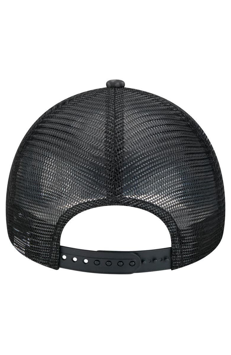 New Era Men's New Era Black New Orleans Saints Midnight Ink Tonal Text A-Frame Trucker 9FORTY Adjustable Hat, Alternate, color, Black