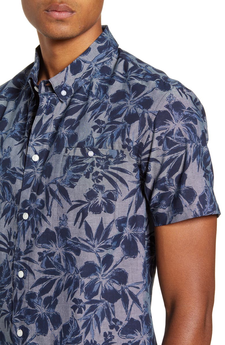 Dog Threads Cool Breeze BBQ Short Sleeve Button-Down Shirt, Alternate, color, 