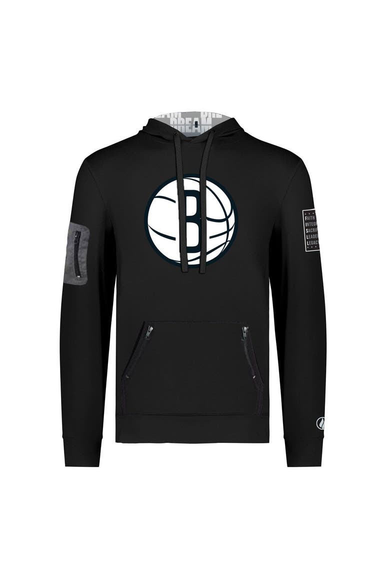 Unisex FISLL x Black History Collection  Black Brooklyn Nets Pullover Hoodie, Alternate, color, Black