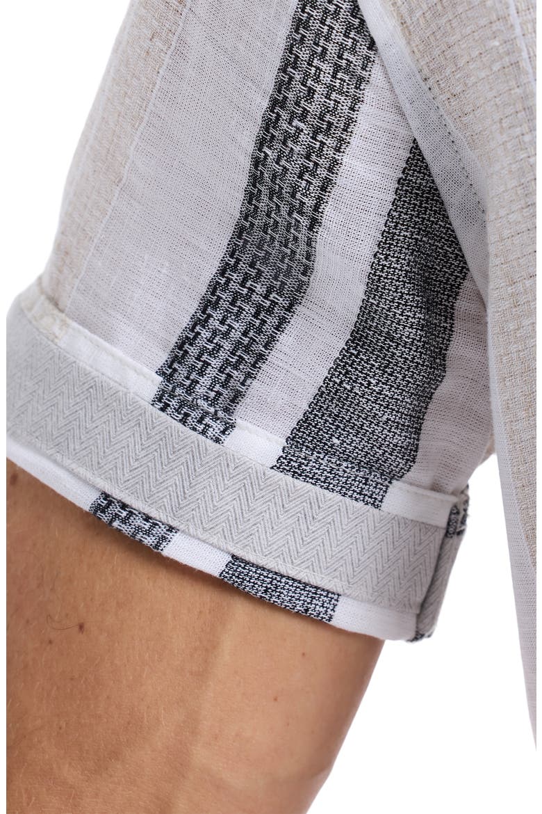 Makai Stripe Sport Shirt, Alternate, color, WHITE