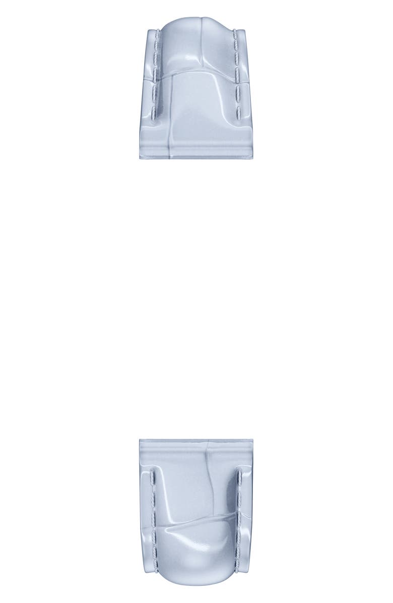 MICHELE 16mm Croc Embossed Leather Watch Band, Alternate, color, Blue