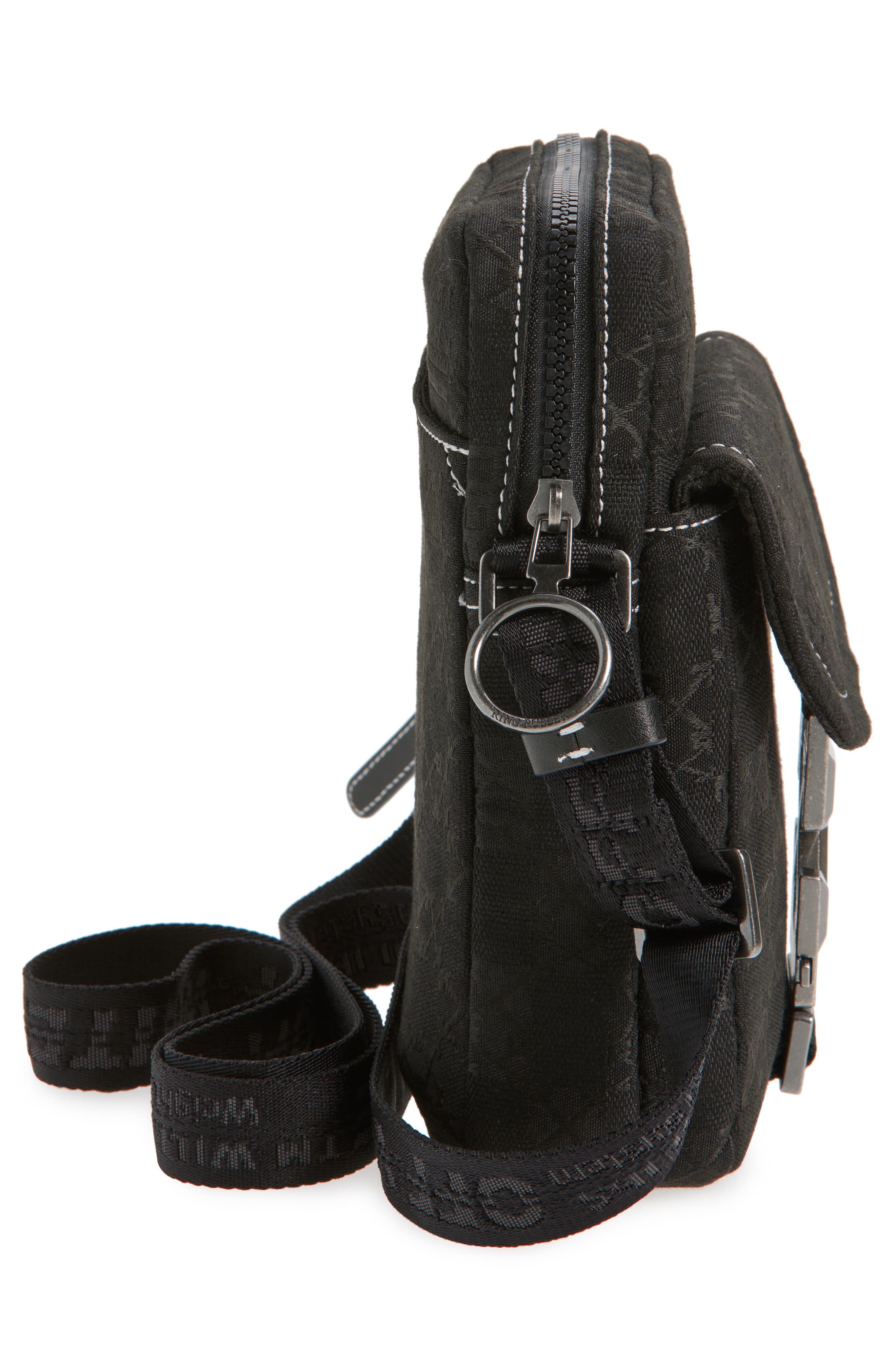 Off-White North/South Flight Multi Pocket Crossbody Bag, Alternate, color, Black