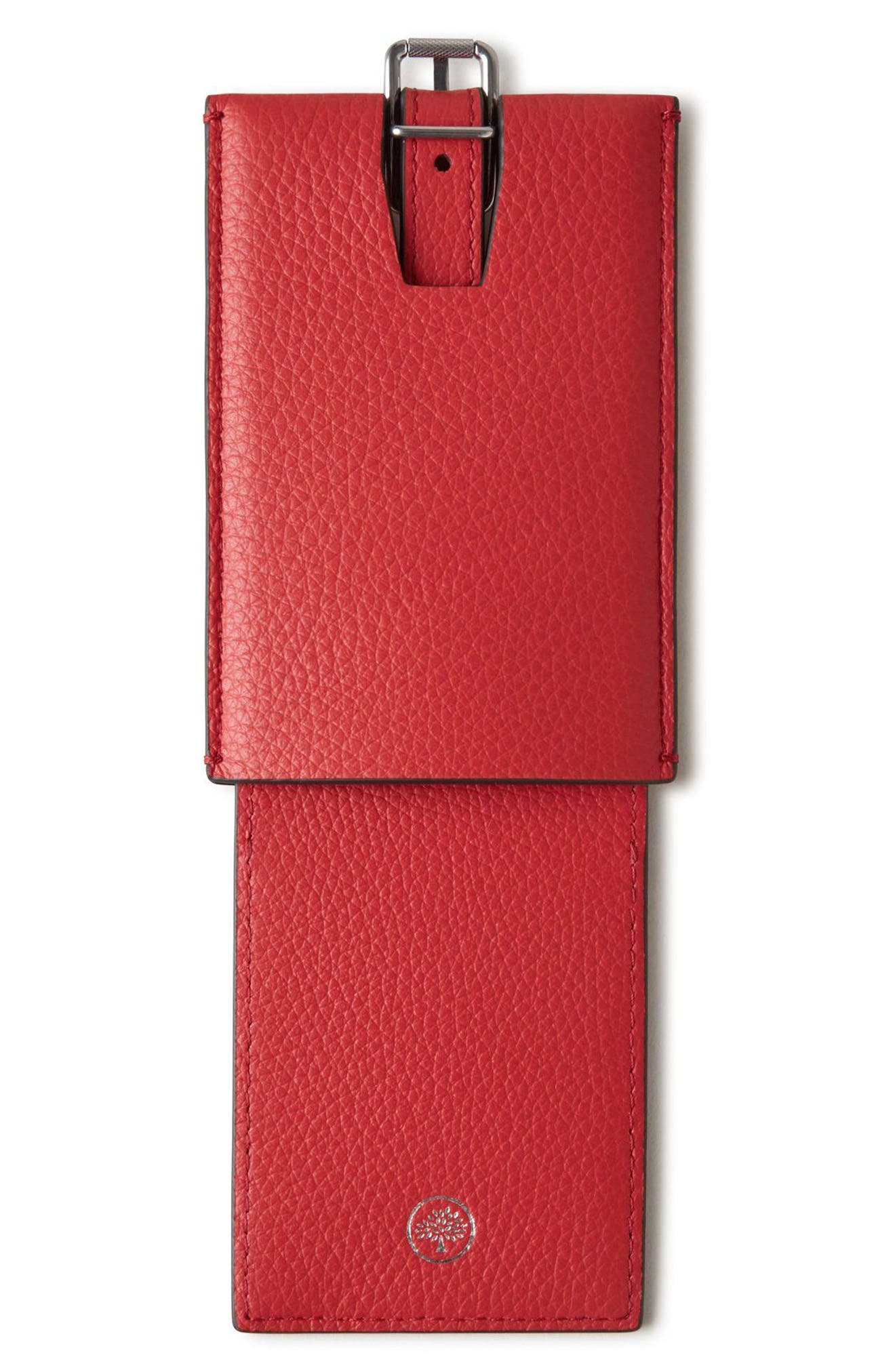 Mulberry Leather Luggage Tag, Alternate, color, 