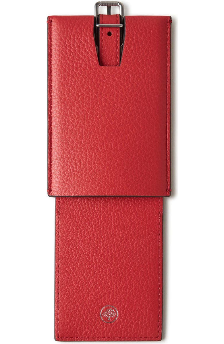 Mulberry Leather Luggage Tag, Alternate, color,