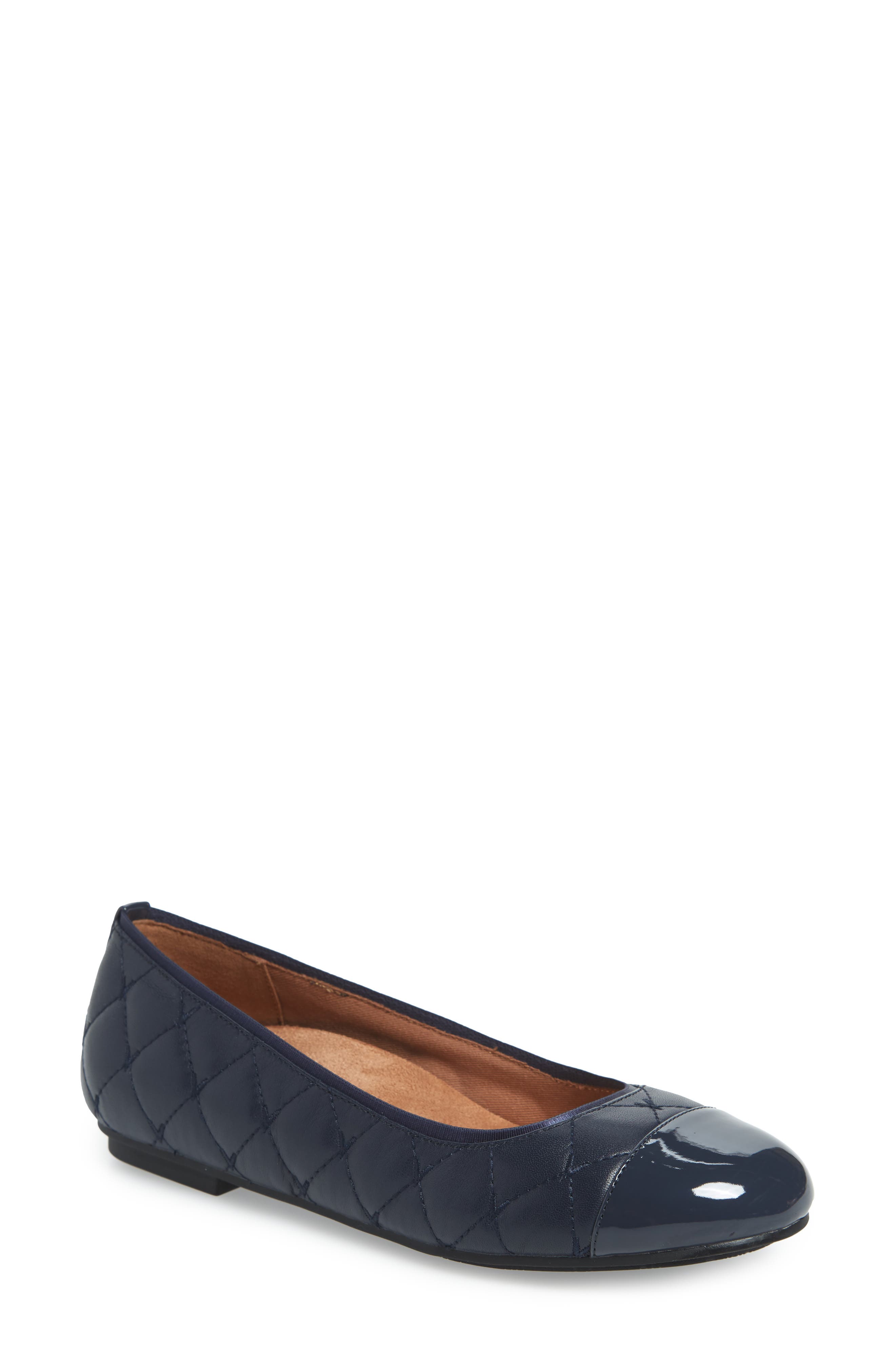 Desiree Flat, Main, color, NAVY LEATHER