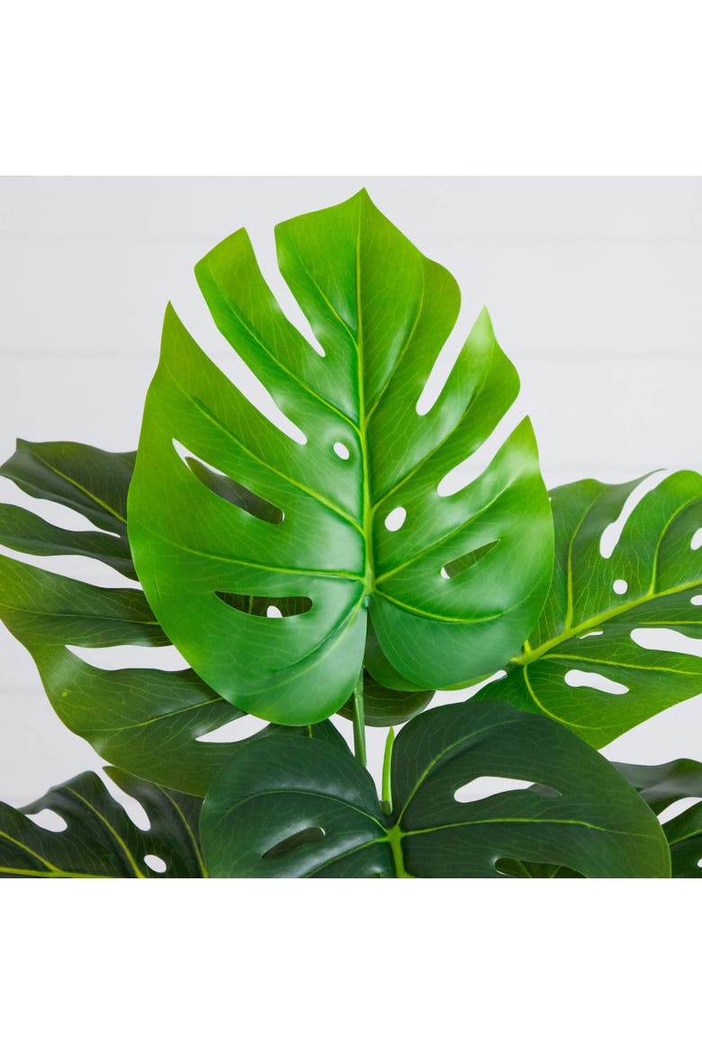 20-in Artificial Swiss Monstera Plant, Alternate, color, Green