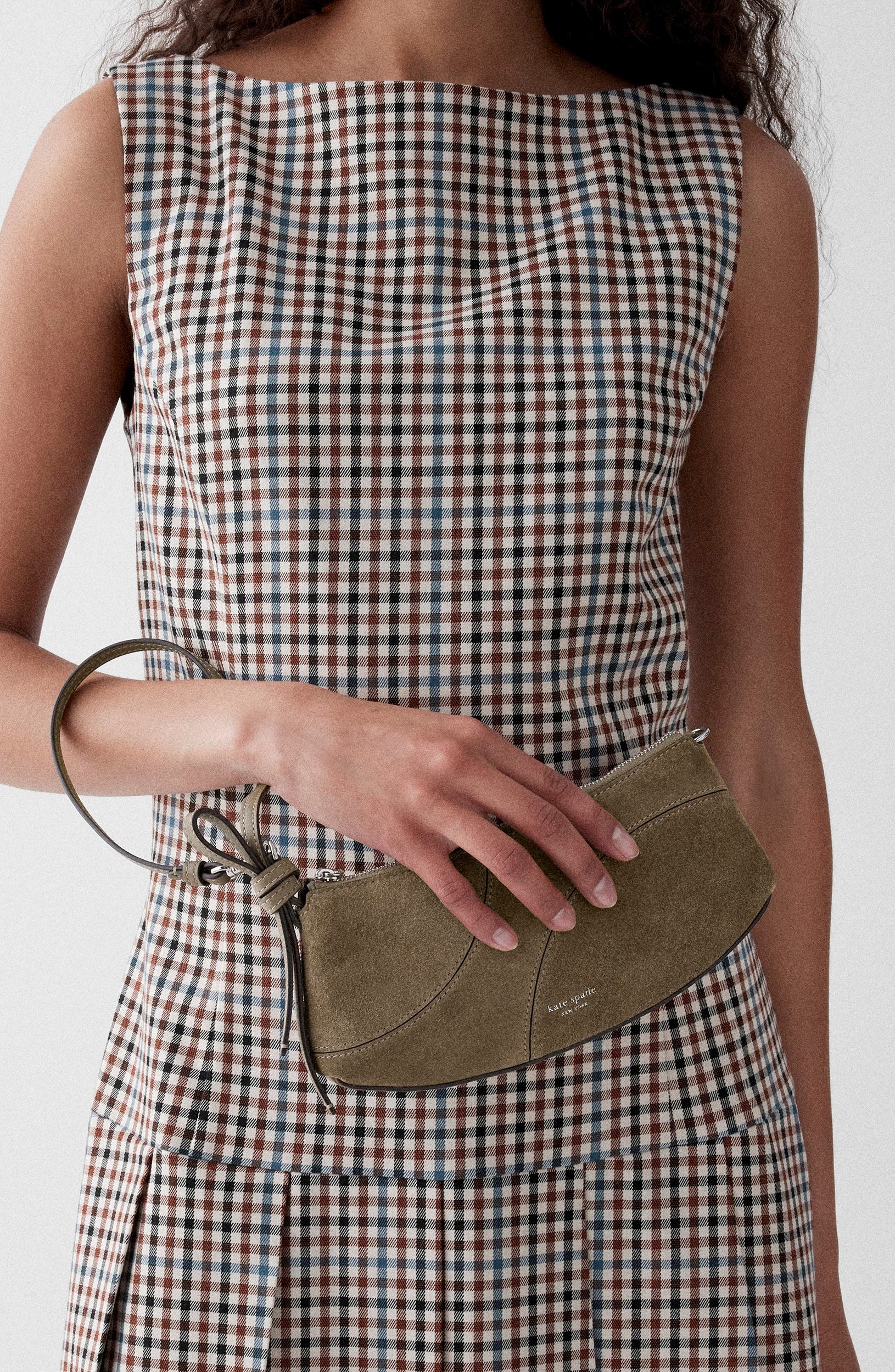 Loop Patchwork Suede Shoulder Bag, Alternate, color, DRIFTWOOD