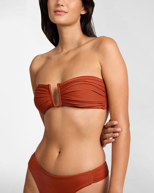 Onia Isla Bikini Top In Brown