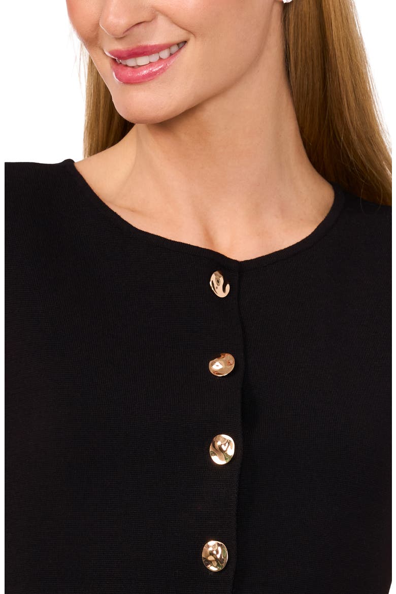 Sleeveless Button-Up Shirt, Alternate, color, RICH BLACK