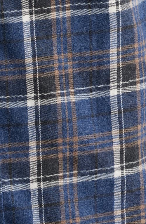 James Campbell Creston Trim Fit Plaid Cotton Button-up Shirt In Blue